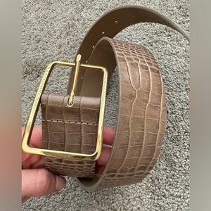 B-LOW THE BELT BROWN CROCODILE BELT